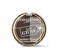 Bottega Verde - Solo Gioie, Ombretto Duo, con Estratto di Cacao, Polvere Compatta, Colore Intenso e Immediato, Cioccolato & Salvia