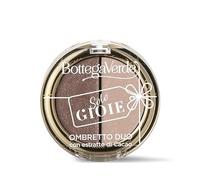 Bottega Verde - Solo Gioie, Ombretto Duo, con Estratto di Cacao, Polvere Compatta, Colore Intenso e Immediato, Cacao & Crema