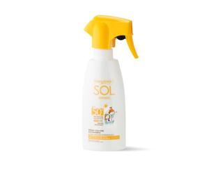 Bottega Verde - Spray Solare Antisabbia SOL Bimbo SPF 50+, 250 ml, Protezione Molto Alta per Bambini, con Aloe Vera e Latte di Mandorle Dolci, Texture Leggera, Resistente all’Acqua