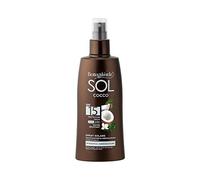 Bottega Verde - Spray Solare SOL Cocco SPF 15, 200 ml, con Latte di Cocco, Estratto di Carota e Papaya, Protezione Media, Intensifica e Prolunga l’Abbronzatura, Texture Ultra Fluida, Water Resistant