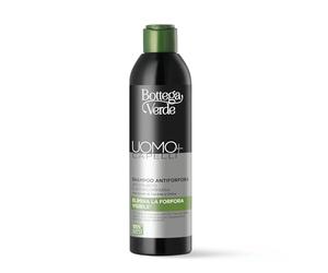 Bottega Verde - UOMO+, Shampoo Antiforfora Uomo, 250 ml, con Estratti di Tea Tree e Ortica, Antiprurito e Antiricomparsa, Elimina la Forfora Visibile e Purifica la Cute