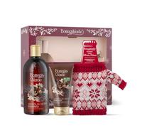 Bottega Verde - Vaniglia Nera, Confezione Regalo con Bagnodoccia 400 ml, Crema Mani 75 ml e Copribottiglia in Maglia, in un Elegante Cofanetto, Idea Regalo