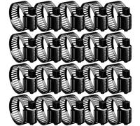 BOTTEN 20 fascette stringitubo nere, 13-19 mm, in acciaio inox, regolabili, a vite senza fine, kit assortito, morsetti per tubo del radiatore