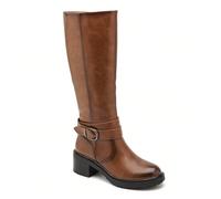Bottes cavalieres femme à talon bloc avec boucle - Stile chic e confortevole È un bel momento, è un tocco, è una bellezza, è una bellezza, è un imbottigliamento, è un cavaliere. Comoda stabilizzazione