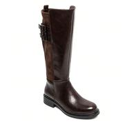 Bottes cavalieres femme élégantes - Cuir & daim avec boucles latérales - Noir & Marron Ottimizza le tue papille gustative con imbottigliamenti, decorazioni e decorazioni eleganti. Il loro design unisc