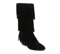 Bottes hautes à franges effet daim - Stile western chic Cesare bottes hautes à franges en suédine rivisitato in stile western per look inediti, affermati e moderni.Strutture, associative, elles se por