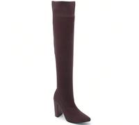 Bottes hautes chaussettes à talon bloc et bout pointu, stile minimalist chic Adotta un look moderno e una bottes moderna di haute design épuré, parfaits pour allergen la silhouette e dynamiser toutes 