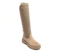 Bottes montantes e tige stretch en maille côtelée e semelle crantée Pensées pour allier stile e comfort, gli imbottigliamenti combinano e robustezza di base à semelle crantée e untige extensible maill