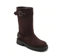 Bottes motards femme à boucles - stile biker chic È tutta una questione di carattere e praticità. chiusura lampo e facilitatore di infilamento per disattivare e mantenere.EUR36,EUR37,EUR38,EUR39,EUR40