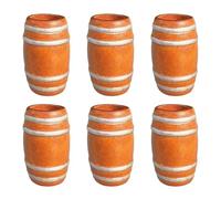 Botti birra in legno per la scena un pub, Silver | Piccoli botti birra in legno naturale dal design realistico per case delle bambole, decorazioni da giardino