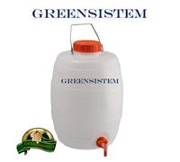 BOTTICELLA IN PLASTICA LT. 020 C/RUBINETTO CON TAPPO A VITE, IN PE ALIMENTARE