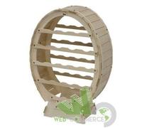 BOTTICELLA PORTABOTTIGLIE FORMA DI BOTTE LEGNO MASSELLO 18 POSTI 51x23xh74 CM