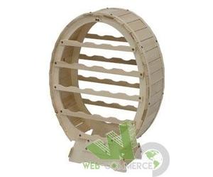 BOTTICELLA PORTABOTTIGLIE FORMA DI BOTTE LEGNO MASSELLO 18 POSTI 51x23xh74 CM