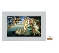 BOTTICELLI, La Venere, Stampa su tela completa di Cornice in legno Bianca cm 4