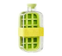 Bottiglia 2 in 1 per Cubetti di Ghiaccio, Stampo per Ghiaccio con Cannuccia | Materiale per Uso Alimentare, Facile da Sformare e Pulire, Ideale per Viaggi, Palestra e Casa(Green,Large)