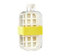 Bottiglia 2 in 1 per Cubetti di Ghiaccio, Stampo per Ghiaccio con Cannuccia | Materiale per Uso Alimentare, Facile da Sformare e Pulire, Ideale per Viaggi, Palestra e Casa(White,Large)