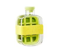 Bottiglia 2 in 1 per Cubetti di Ghiaccio, Stampo per Ghiaccio con Cannuccia | Materiale per Uso Alimentare, Facile da Sformare e Pulire, Ideale per Viaggi, Palestra e Casa(Green,Medium)