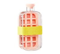 Bottiglia 2 in 1 per Cubetti di Ghiaccio, Stampo per Ghiaccio con Cannuccia | Materiale per Uso Alimentare, Facile da Sformare e Pulire, Ideale per Viaggi, Palestra e Casa(Pink,Large)