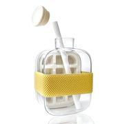 Bottiglia a cubo 2 in 1 da 500 ml con cannuccia, facile da spremere, coperchio a prova di perdite, macchina per il ghiaccio verticale senza contatto per congelatore, viaggi, palestra
