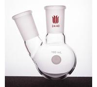 Bottiglia a due colli inclinata a parete spessa, pallone a di forma obliqua, capacità 100 ml 250, vetro borosilicato, F41 (250 ml-F414250)(250mL-F411250)