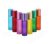 Bottiglia a Rullo di Olio Essenziale da 10 ml, set di flaconi roll-on vuoti colorati Flacone roll-on vuoto da 10 ml per oli essenziali, profumi, miscele per aromaterapia, lucidalabbra (7 colori)