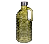 Set 3 Bottiglia acqua 1l in vetro con impugnatura, tappo in plastica PP e acciaio inox, Cedro Pedro
