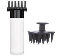 Bottiglia applicatore pettine per radice e massaggiatore per cuoio capelluto, bottiglia portatile da 180 ml con pettini, massaggiatore per cuoio capelluto incluso, dispenser per olio per capelli,