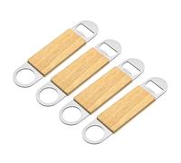 Bottiglia Apritore,4pz Acciaio Inox con Legno Maniglia #1