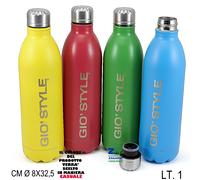 BOTTIGLIA BORRACCIA TERMICA 1 LT ENERGY IN ACCIAIO PER BEVENDE CALDE O FREDDE