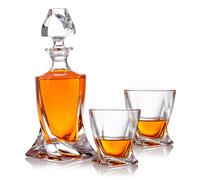 Bottiglia Caraffa Whisky Set Regalo di Vetro 2 Whiskyglaeser Decanter Geschenk