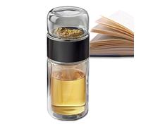 Bottiglia con infusore per tè, da viaggio, con di filtraggio termico a doppio strato, contenitore separato per bevande per casa, viaggi, ufficio, fitness, escursionismo, pendolari, relax