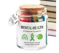 Bottiglia con messaggio positivo, barattoli ispiratori, citazioni, note di cura personale, motivazione quotidiana, affermazione , incoraggiamento, dallo stress, regalo benessere