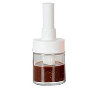 Bottiglia con pennello per oliatura, dispenser di olio per barbecue, bottiglia per salsa con spazzola in silicone, spazzola per grasso da cucina resistente al calore, bottiglia dispenser di olio con