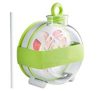 Bottiglia con stampo per ghiaccio | 300ml Bottiglia d'acqua anti-perdite con cannuccia per cubetti portatile - Attrezzatura da cucina per campeggio picnic estate caffè viaggio interno
