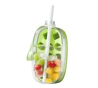 Bottiglia Con Vaschetta Per Ghiaccio,Contenitore 2-In-1 Riutilizzabile Portatile Con Stampo A Pressione - Bottiglia Del Ghiaccio | per Acqua, Whisky, Caffè, Raffreddare Cibi, Uso Domestico e