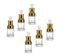 Bottiglia Contagocce 30ml in Vetro e Alluminio, Set 6 Pezzi | Oli Essenziali e Massaggio, Formato Compatto per Viaggio e Cura Quotidiana, Misurazione Gocce