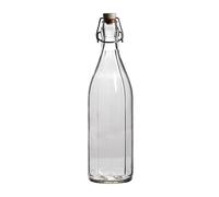 BOTTIGLIA DA 1 LITRO IN VETRO CASTOLUTA PER ACQUA VINO OLIO KIT 12 PEZZI