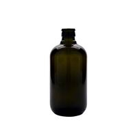 Bottiglia da 500 ml per aceto/olio 'Biolio', vetro verde antico, bocca: DOP