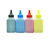 Bottiglia da 50g Polvere di toner nero compatibile con i materiali di consumo della stampante FUJI CP118W CM118W CP119W CP228W CM228FW CP115W CM115W CP116W CP225W CM225FW(KCYM 4Pcs)