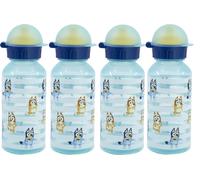 Bottiglia Da Bere Bluey 370Ml Con Beccuccio E Coperchio Set Di 4 Bottiglie