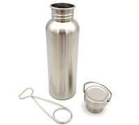 Bottiglia da campeggio in acciaio inox con gancio a bocca per un comodo utilizzo in ambienti selvaggi (750 ml)