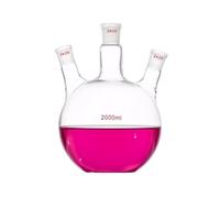 Bottiglia da laboratorio a 3 colli con fondo a pallone in vetro 24/29, recipiente piatto a tre Attrezzature da laboratorio