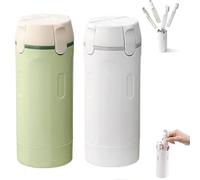 Bottiglia da viaggio 4 in 1 a prova di perdite, ricaricabile, contenitore portatile per articoli da toeletta con scala. Kit pompa per shampoo, lozione, crema Ideale per palestra, voli e viaggi (verde+
