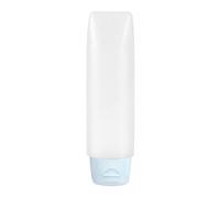 Bottiglia da viaggio da spremere per gel doccia e dentifricio, ricaricabile, a tenuta stagna, dispenser comprimibile, accessori per tubi, 50 ml, blu