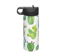 Bottiglia da viaggio ecologica e versatile con stampa di cactus da 510 ml