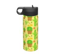 Bottiglia da viaggio ecologica e versatile con stampa di cactus giallo, 510,3 g