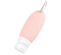 Bottiglia da viaggio in silicone, 90 ml, tubi riempibili da viaggio per | cibo per cani, a prova di perdite, tubi di ricambio liquidi con moschettone, bottiglie di riempimento ricaricabili comprimibi