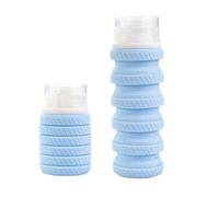 Bottiglia da viaggio pieghevole in silicone dal design a tenuta stagna con segno misurazione per contenitore per shampoo liquido per shampoo e balsamo per articoli da toeletta