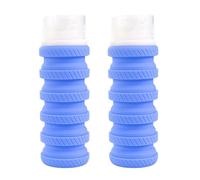 Bottiglia da viaggio pieghevole in silicone dal design a tenuta stagna con segno misurazione per contenitore per shampoo liquido per shampoo e balsamo per articoli da toeletta