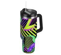 Bottiglia d'acqua a bocca larga con coperchio a cannuccia, decorativa, grande, per scuola, sport, asilo nido, campeggio e altro ancora per agua Fria, 1,18 l